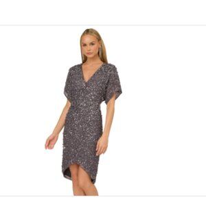 Womens Embellished Polyester Cocktail and Party Dress